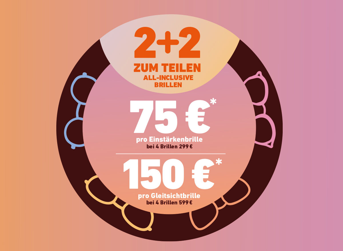 2+2 Angebot von eyes + more exklusiv für club more Mitglieder